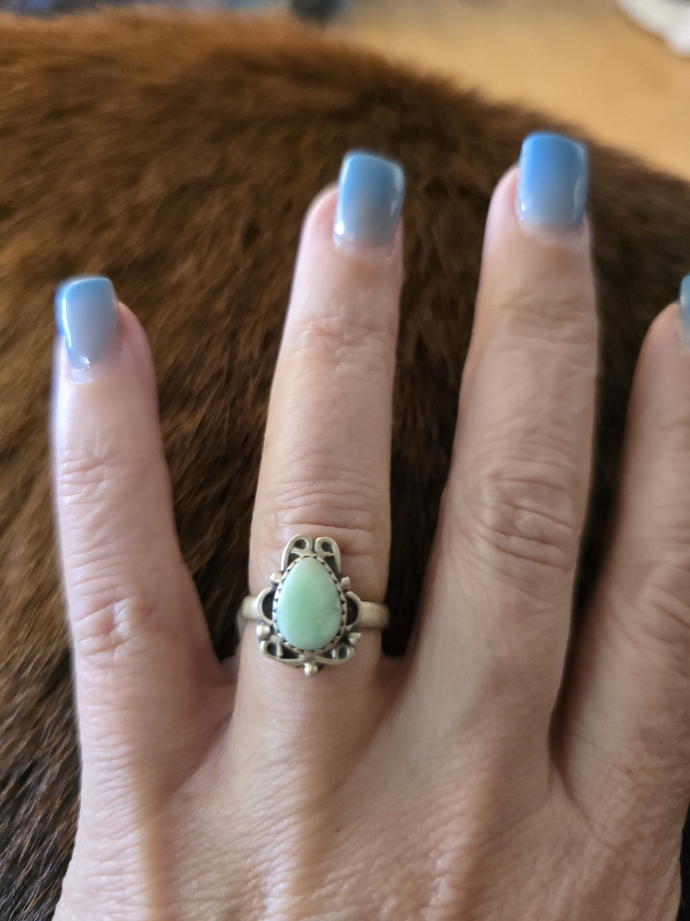 Sterling Silver Teardrop Paloma Stone Ring